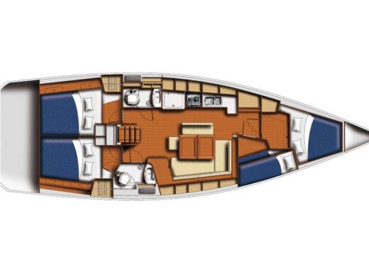 Sailboat BENETEAU OCEANIS 43 boat plan