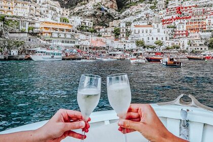 Full day tour, sunset aperitif, party boat, charter capri sorrento positano amalfi