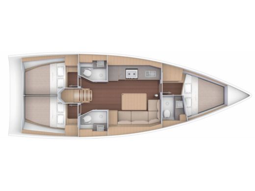 Sailboat Dufour Dufour 390 Grand Large boat plan