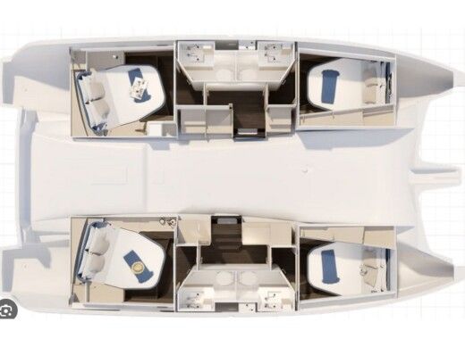 Catamaran  Fountaine Pajot 41 Σχέδιο κάτοψης σκάφους