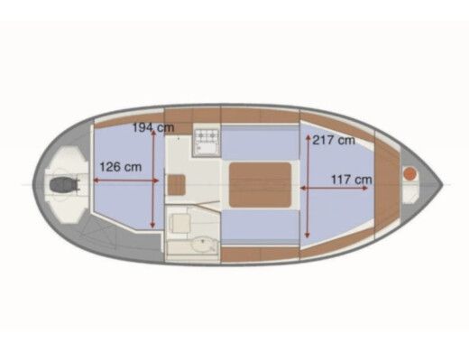 Motorboat DELPHIA NANO Boot Grundriss
