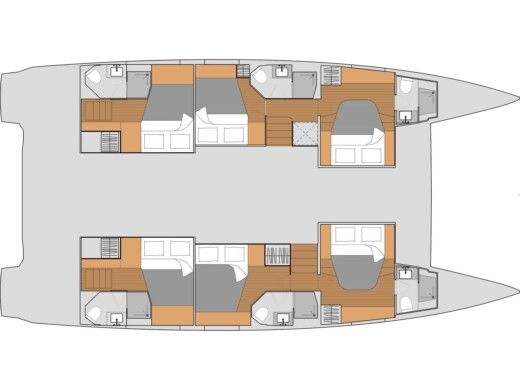Catamaran  Aura 51 /6 cab Boat design plan