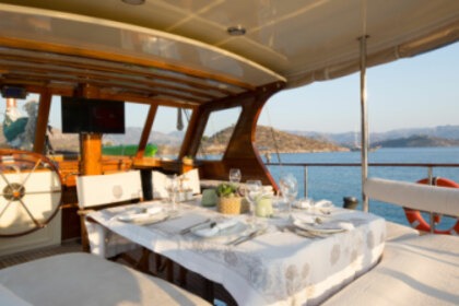 Elegant Wooden Guler for 8 Guests in Gocek