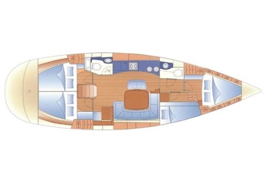 Sailboat Bavaria 44 Σχέδιο κάτοψης σκάφους