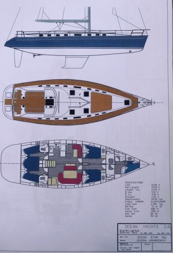 Sail Yacht Ocean Star Ocean Star 56.1 boat plan