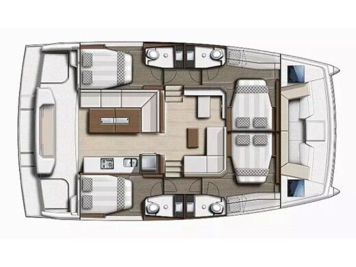 Catamaran  Bali Catspace Boat layout