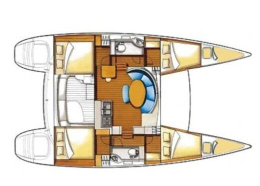 Catamaran Lagoon 38 2010 Boat layout