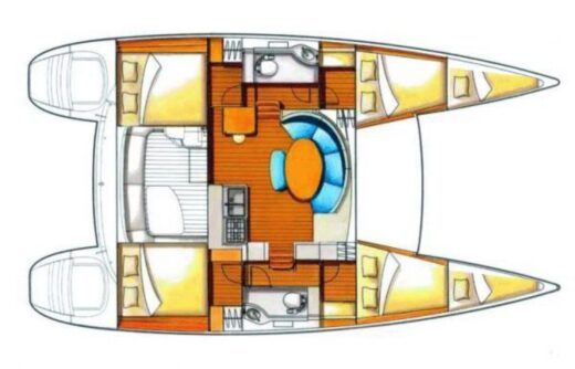 Catamaran Lagoon Lagoon 380 Boat layout
