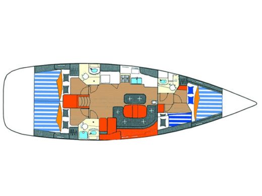 Sailboat Beneteau Oceanis 473 Boat layout