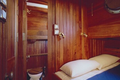 Custom made teakwood motor-sailor Tirhandili gulet, Bodrum shipyard