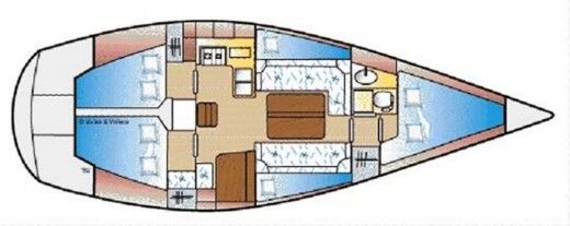 Sailboat JEANNEAU SUN SHINE 38 Boat layout