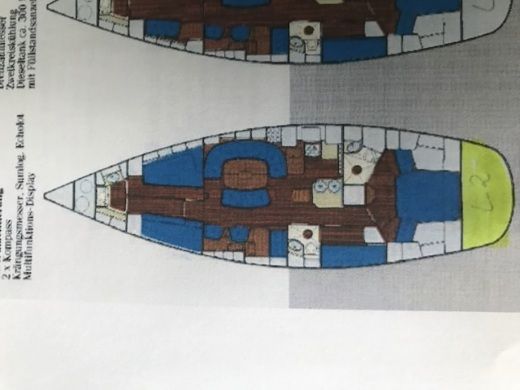 Sailboat Beneteau 50 Boat layout