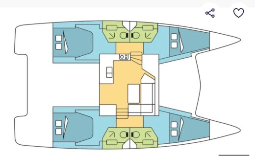 Catamaran Fountaine Pajot Isla 40 boat plan