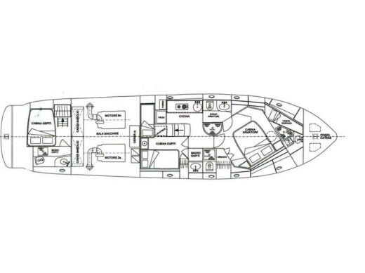 Motor Yacht Gianetti 55 Sport Boat layout
