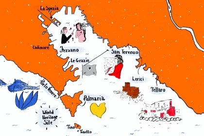 Poetessa boat tour, gulf of Poets