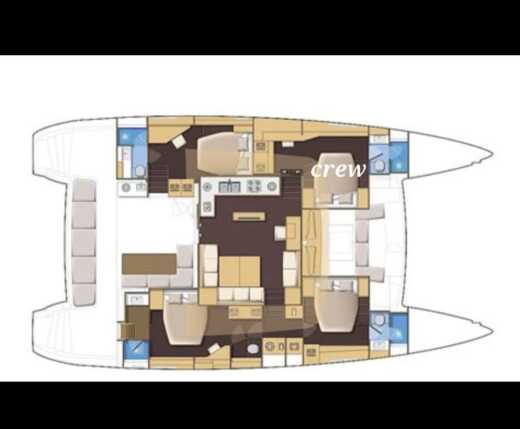 Catamaran LAGOON Lagoon 560 S2 boat plan