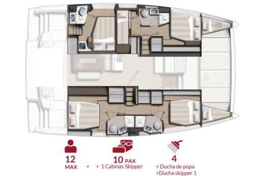 Catamaran Bali - Catana BALI 4.6 Plano del barco