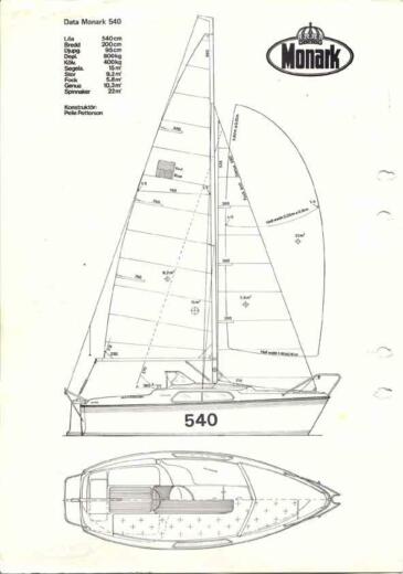 Motorboat CRESCENT MONARCH MONARK 540 Plano del barco