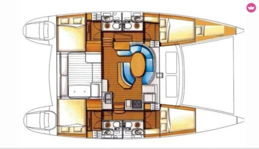 Catamaran Lagoon 410S2 boat plan
