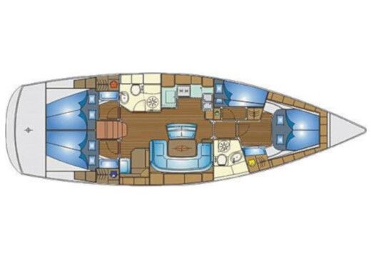 Sailboat Bavaria  Bavaria 46 boat plan