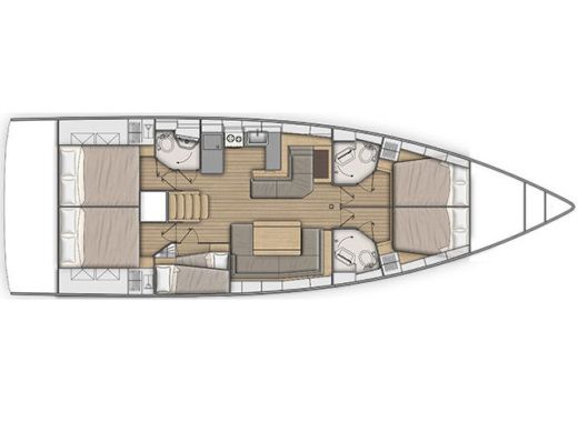 Sailboat Beneteau Oceanis 51.1 Boat layout