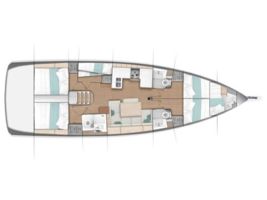 Sailboat JEANNEAU SUN ODYSSEY 490 Plan du bateau