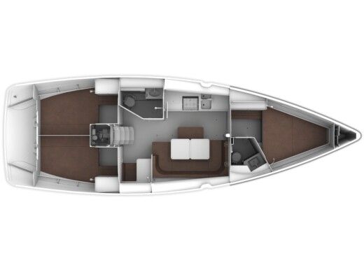 Sailboat  Bavaria 41 Cruiser Plano del barco