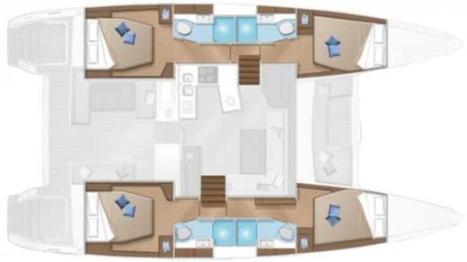 Catamaran LAGOON 450F boat plan