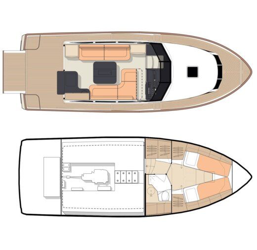 Motor Yacht Greenline 33 Boot Grundriss