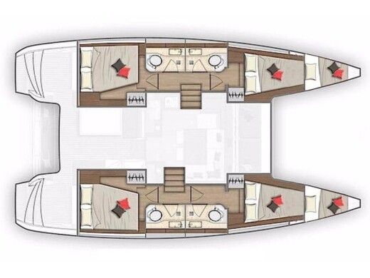 Catamaran  Lagoon 40 boat plan