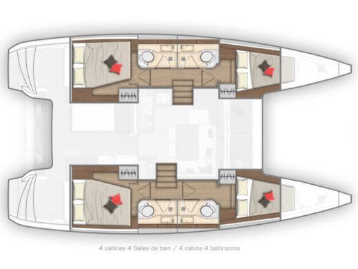 Catamaran  Lagoon 40 Boat design plan