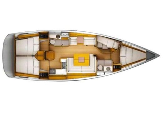 Sailboat JEANNEAU Sun Odyssey 449 Boot Grundriss