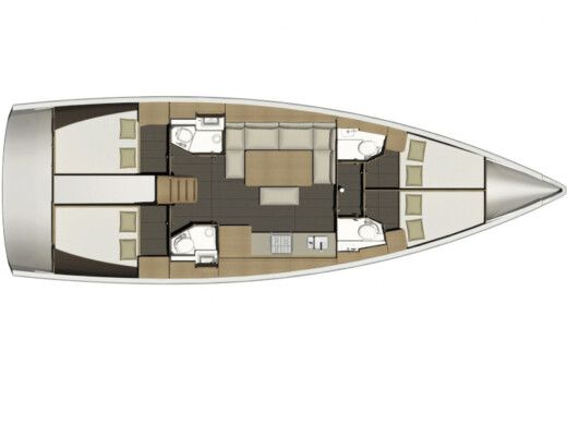 Sailboat Dufour Dufour 460 Grand Large Plano del barco