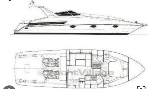 Motorboat Riva Tropicana 43 Boat design plan