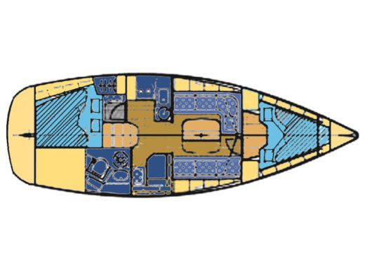 Sailboat BAVARIA 33 CRUISER Boat layout