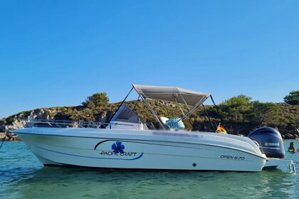 Noleggio Barca a motore PACIFIC CRAFT OPEN 670 200CV YAMAHA Ciutadella de Menorca