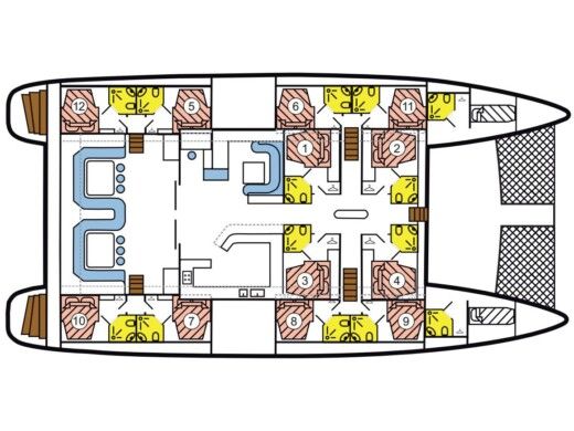 Catamaran Alu Marine Mojito 78 - incl. crew & full board boat plan