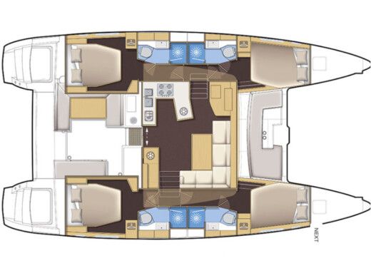 Catamaran LAGOON 450 F BLUE BERRY boat plan