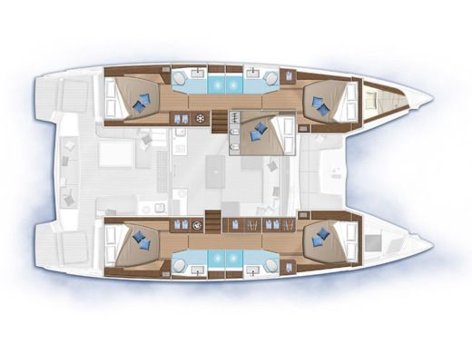 Catamaran Lagoon 50 boat plan