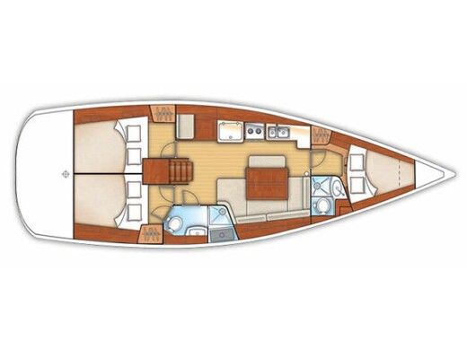 Sailboat BENETEAU OCEANIS 40 boat plan