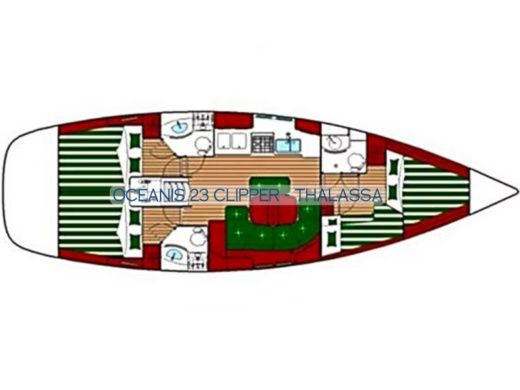 Sailboat Beneteau Oceanis 423 Clipper boat plan