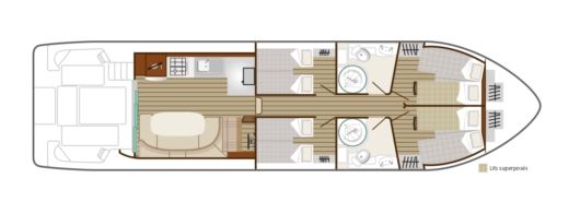 Houseboat Nicols Octo FLY 12 Boat layout