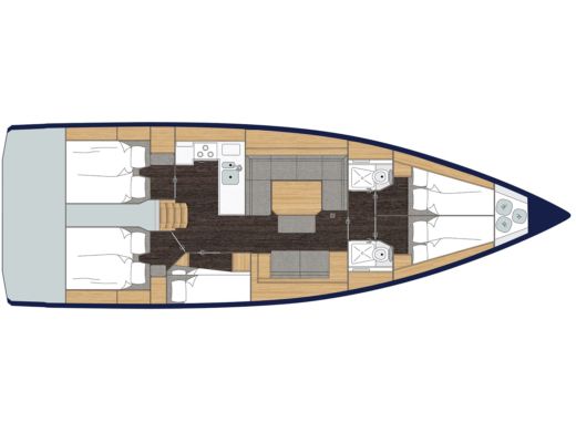 Sailboat Bavaria 45 Cruiser boat plan