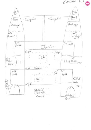 Catamaran Catana 41.5 Plano del barco