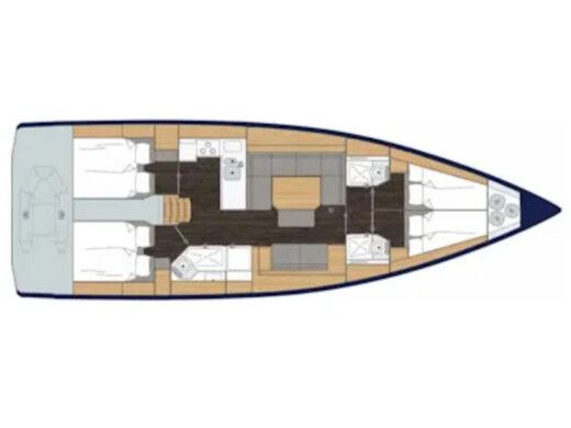 Sailboat  Bavaria C45 Style Boat layout