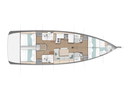 Sailboat Jeanneau Sun Odyssey 490 boat plan