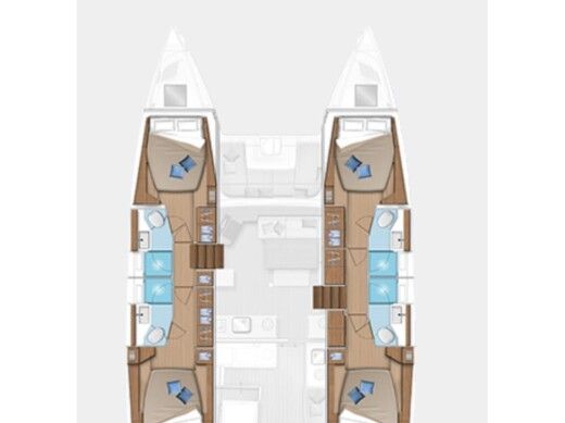 Catamaran  Lagoon 46 Carcharias  Plano del barco