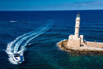 SARNICO 43 CHANIA CRUISES TO THEODOROU-LAZARETA, MACHARIDA CAVES, MENIES-CHIRONISIA, BALOS & GRAMVOUSA