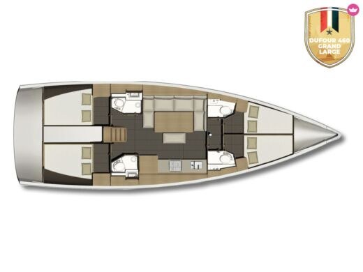 Sailboat  Dufour 530 Grand large Boat design plan