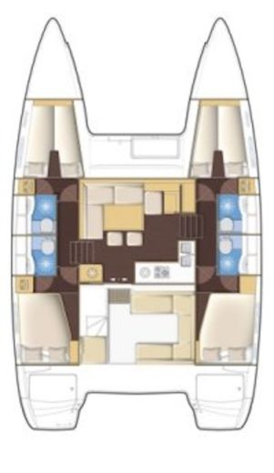 Catamaran Lagoon Lagoon 400 S2 Plan du bateau